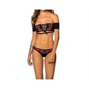 NEW SOAH women's eve bikini top in black